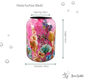 Designed by Lammie vaas Fiesta Fuchsia