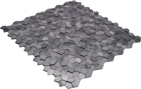 Zelfklevende Mozaïektegels Metaal | Pentagon 3D Grijs | 28,2×28,2 cm | Keuken, Bad &amp; WC