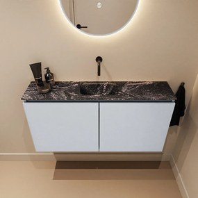 Mondiaz Ture DLux toiletmeubel 100cm clay met wastafel lava midden zonder kraangat