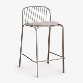 [*]hoge Tuinstoel Van Staal Anerina Moka Bruin & ↑65 Cm & Hazelnootbeige - Sklum