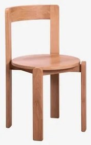 Set Van 4 Eikenhouten Eetkamerstoelen Noreli Eikenhout - Sklum