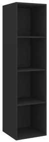 vidaXL Tv-wandmeubel 37x37x142,5 cm spaanplaat zwart
