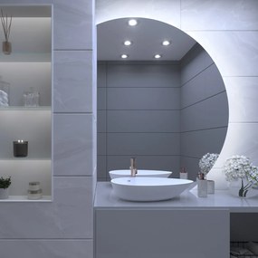 Atypische badkamerspiegel met LED verlichting A2 65x84
