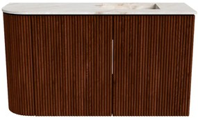 Mondiaz Joya DLux 70cm toiletmeubel ronding links ruby met wastafel faye rechts 1 kraangat frappe