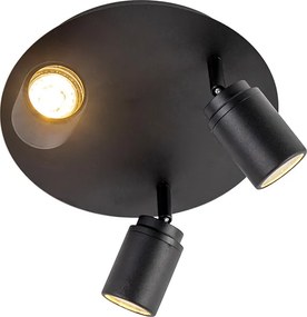 Smart badkamer spot zwart IP44 incl. 3 wifi GU10 - Ducha