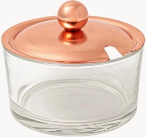 Glazen kaasbowl Basic met deksel