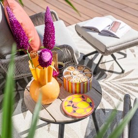 Garden Impressions Bosh draaibare loungestoelen - Lucas bijzettafel Ø50x48 cm