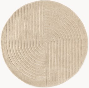 Rond handgetuft wollen vloerkleed Mason