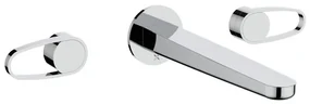 Crosswater Lazo Wastafelkraan - 3-gats - wandgemonteerd - chroom LA130WNC
