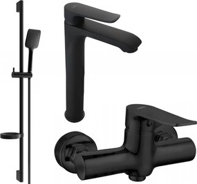 Mexen Pecos DS62 doucheset, zwart - 72714DS62-70