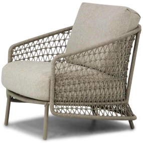 Loungestoel Wicker Taupe-naturel-bruin 4 Seasons Puccini