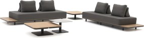 Hoek loungeset Bellagio  | 4 personen | Loungeset Grijs | Hoekbank Aluminium | 438.5x438.5cm | Kees Smit Tuinmeubelen