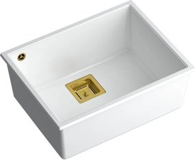 granieten spoelbak DAVID 50 White