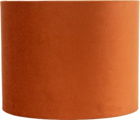 Stoffen lampenkap oranje met gouden binnenkant 18/18/14