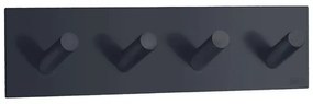 Smedbo Beslagsboden Handdoekhouder - 18x4.5x3cm - zelfklevend - RVS Mat zwart BB1096