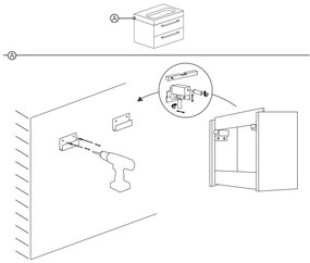 Differnz Somero badmeubelset 60cm antraciet