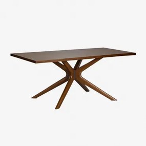 Rechthoekige Eettafel Van Hout (180x90 Cm) Arnaiz Donker Hout - Sklum