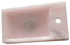 Fontana Pink Onyx toiletmeubel met ribbelfront kasteel bruin