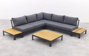 Avalounge loungeset - Aluminium/teakhout - 5 persoons