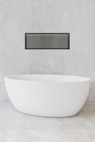 Hotbath &More inbouwnis met verlichting 30x80x10cm geborsteld gunmetal PVD