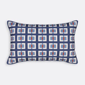 Kussenhoes 50x30 cm, geborduurd katoen, Mauro