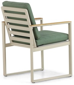 Tuinstoel Aluminium/Teak Taupe-naturel-bruin Lifestyle Garden Furniture Faro