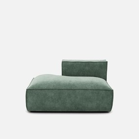 Loungebank element links voor modulaire bank, in fluweel met structuur, SEVEN