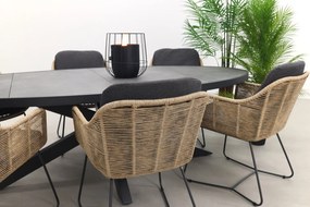 Taste Belmond Naturel/Silva 240x115 cm. ovale tuinset - 7-delig