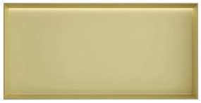 Hotbath &More frameless inbouwnis met verlichting 30x60x10cm geborsteld messing PVD