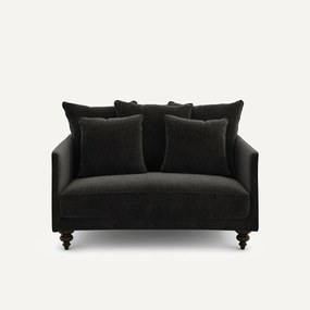 2-zits compacte bank in chenille fluweel, Lazare