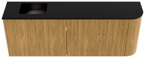 Mondiaz Joya 110cm toiletmeubel ronding rechts oak met wastafel faye links 1 kraangat urban