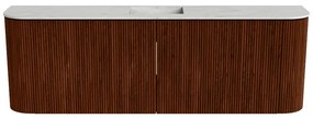 Mondiaz Joya DLux 125cm toiletmeubel ronding links/rechts ruby met wastafel faye midden zonder kraangat opalo