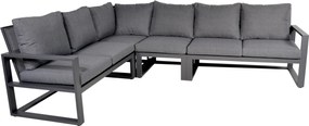 Lesli Living  Hoek Loungeset - Pina Colada - Negro - Antraciet - Lesli Living