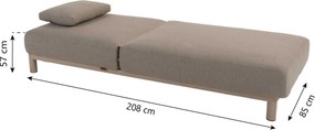 4 Seasons Outdoor Seasons Madeira Sunbed With Cushion And Head Support Latte Textiel Taupe