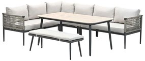 Garden Impressions Burela lounge dining set 6-delig links - taupe