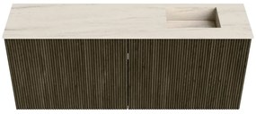 Mondiaz Joya DLux 100cm toiletmeubel shadow met wastafel faye rechts 1 kraangat meli