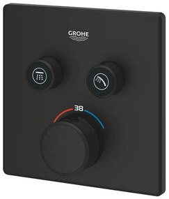 GROHE Grohtherm Smartcontrol Mengkraan - afdekset - thermostaat - met omstel - phantom black 102166KF00