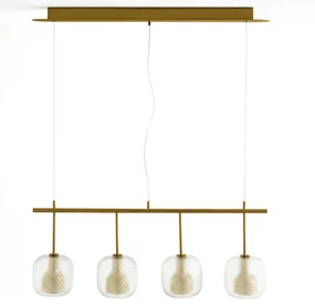 Lijn hanglamp met 4 bollen Mistinguett