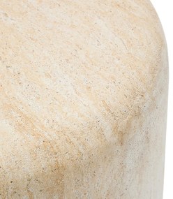 Kave Home Drasi Ronde Bijzettafel Cement Travertin 60 Cm - 60 X 60cm.