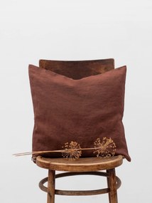 Linnen kussenhoes Chocolate
