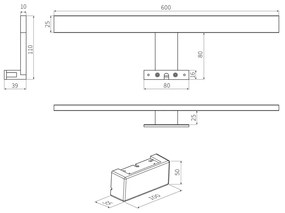 Tiger LED Eros spiegelverlichting 60cm 4000K chroom