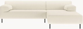 Ribfluwelen hoekbank freistil180, wit/zwart