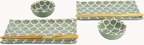 Porseleinen serset Mermaid, 2 personen, 6-delig