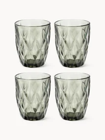 Waterglazen Colorado met structuurpatroon, 4 stuks