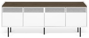 TemaHome Radio Wit Tv-meubel Met Walnoot Blad - 160x43x60cm.