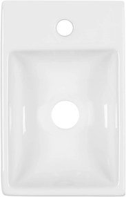 Saqu Fontein 1 kraangat Links 30,5x18x11 cm Wit
