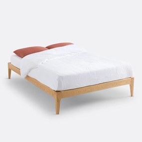 Bed in massief essenhout met lattenbodem , Agura