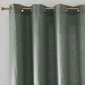 Gordijn in gewassen linnen met oogjes Onega