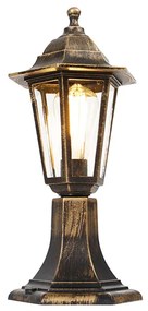 Buitenlamp antiek goud 42 cm IP44 - New Haven