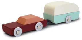 Houten auto met caravan - Duotone Car #8 - Floris Hovers